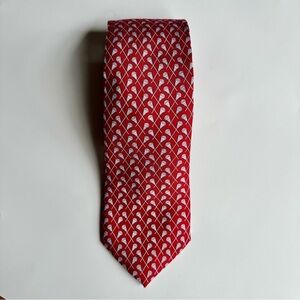 Vineyard Vines Crossed Lacrosse Sticks Printed Red Tie